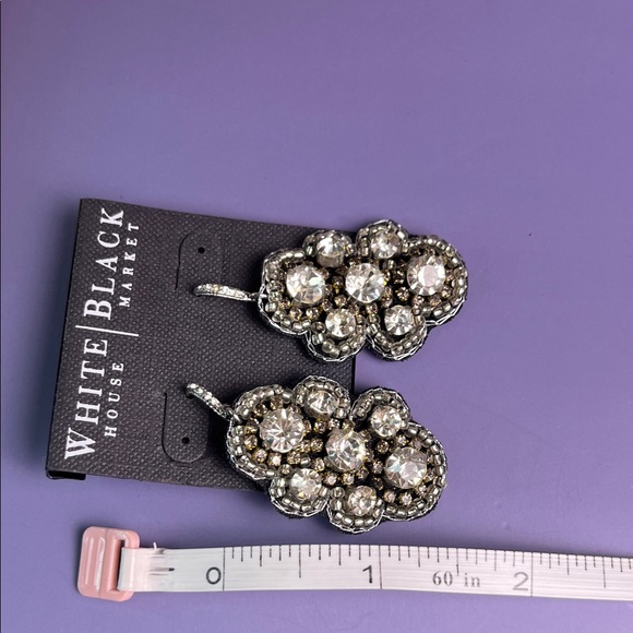 White House Black Market Crystal Cluster Earrings - Picture 5 of 8